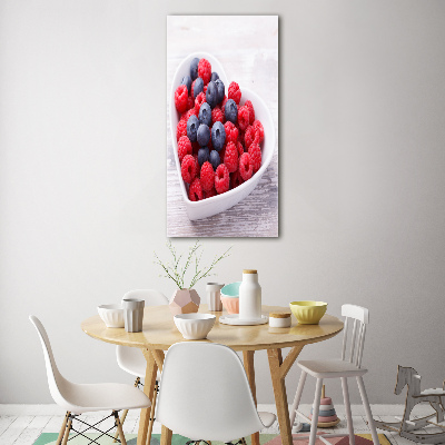 Tableau en acrylique Framboises et myrtilles