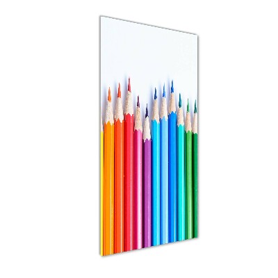 Tableau verre acrylique Crayons de couleur