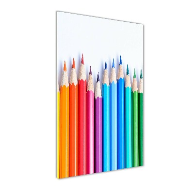 Tableau verre acrylique Crayons de couleur