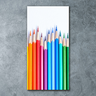 Tableau verre acrylique Crayons de couleur