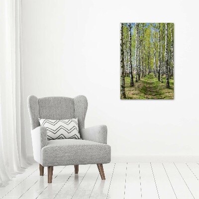 Tableau sur verre acrylique Forêt bouleau