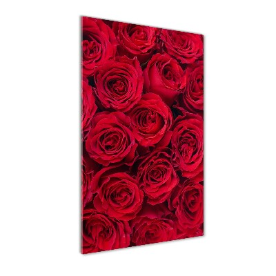 Tableau sur verre acrylique Rose rouge