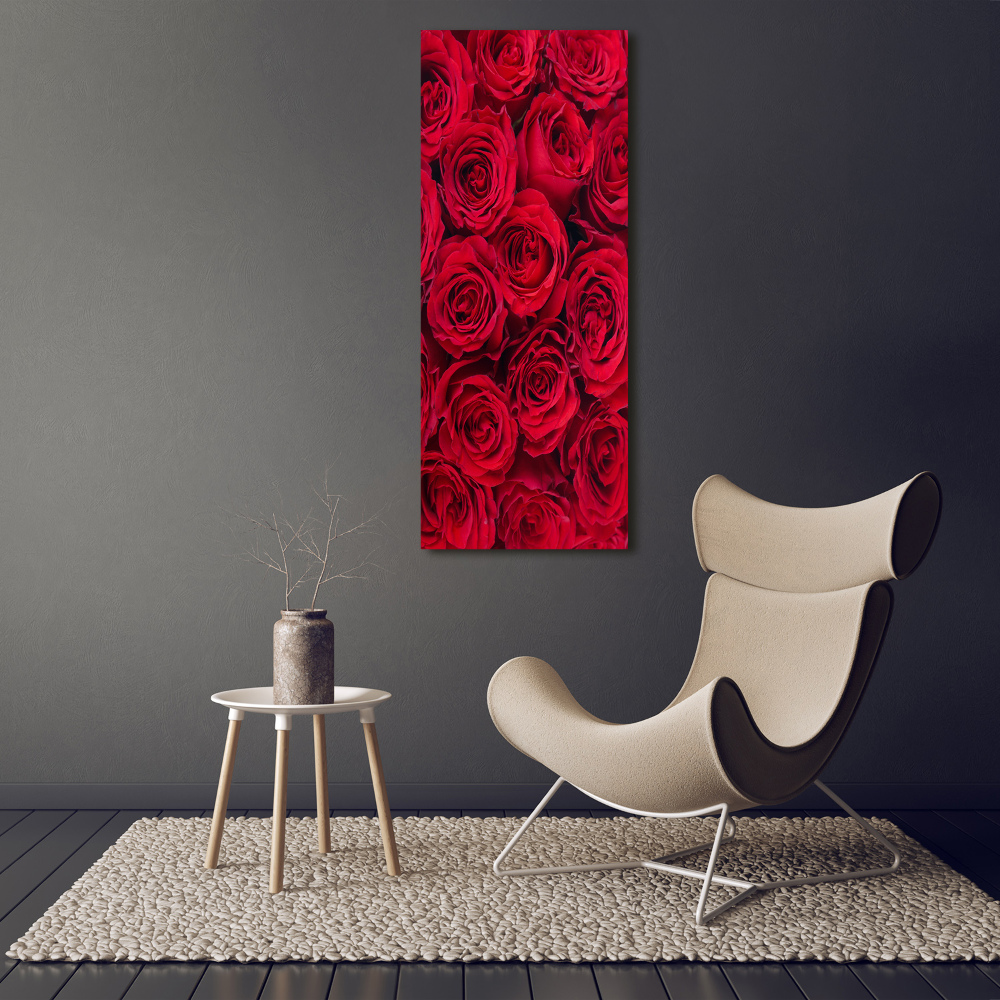 Tableau sur verre acrylique Rose rouge