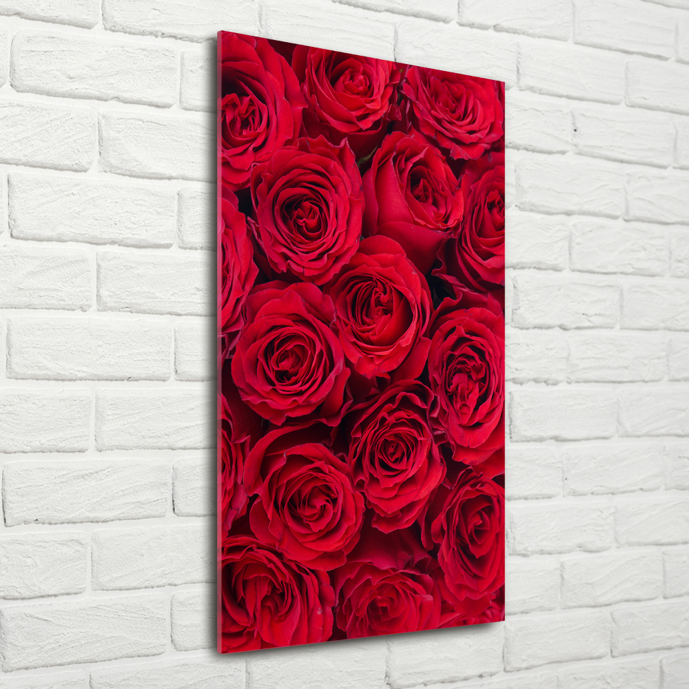 Tableau sur verre acrylique Rose rouge