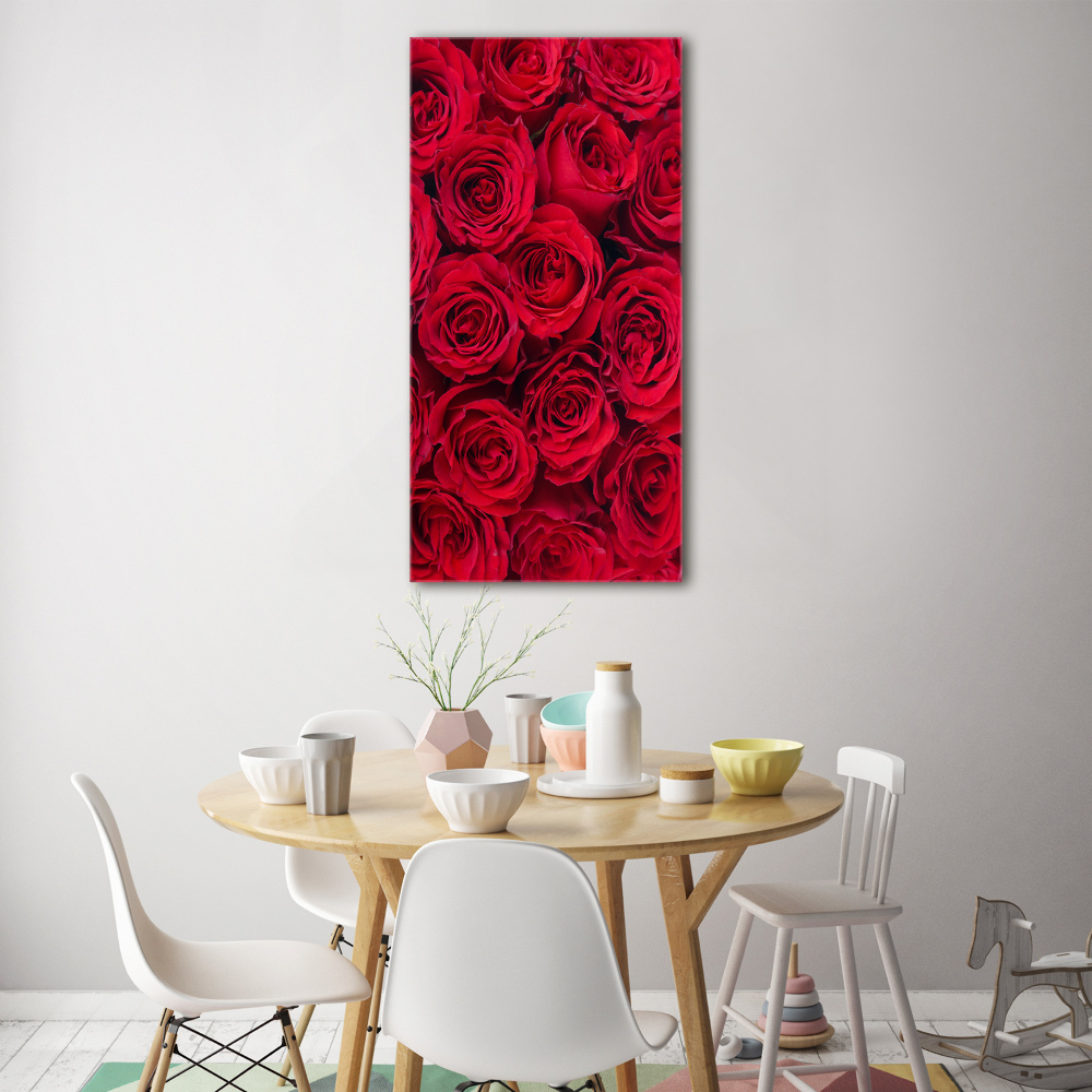 Tableau sur verre acrylique Rose rouge