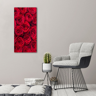 Tableau sur verre acrylique Rose rouge