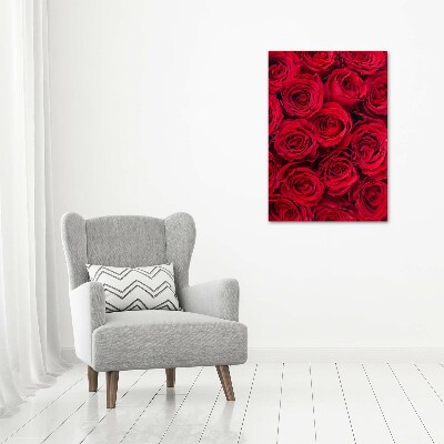 Tableau sur verre acrylique Rose rouge