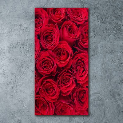 Tableau sur verre acrylique Rose rouge