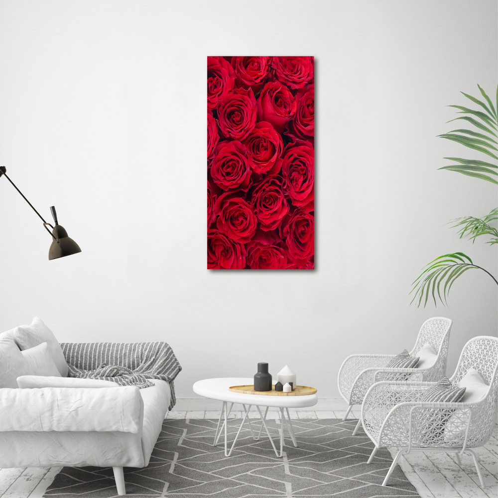 Tableau sur verre acrylique Rose rouge