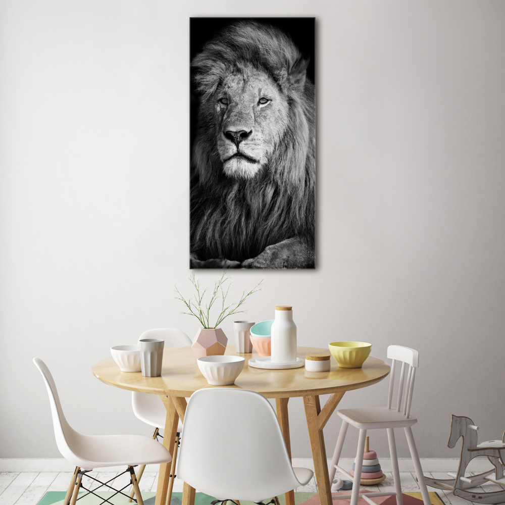 Acrylique tableau Portrait d'un lion