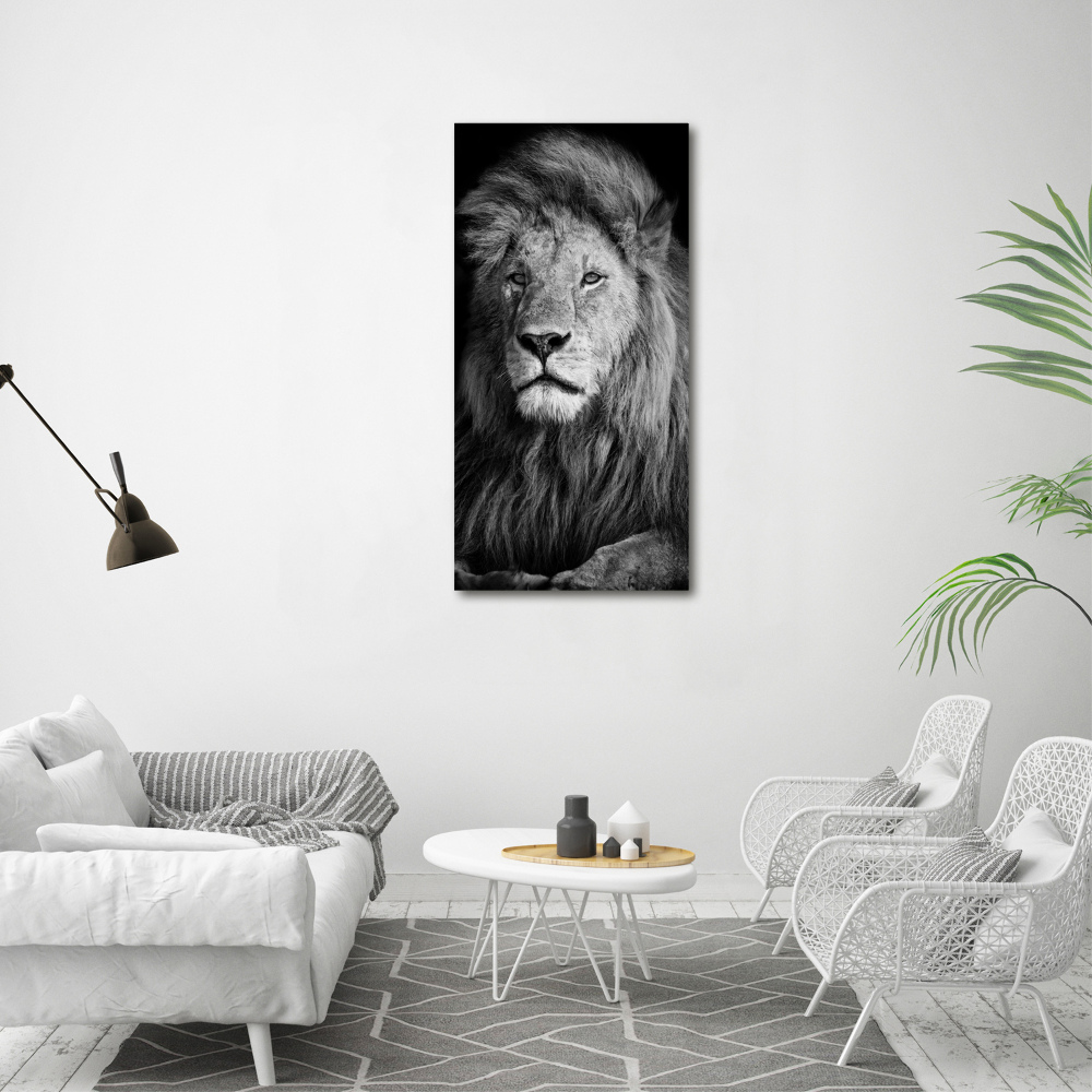 Acrylique tableau Portrait d'un lion