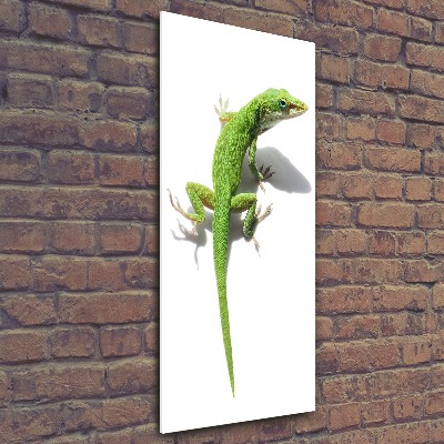 Tableau acrylique Lézard vert