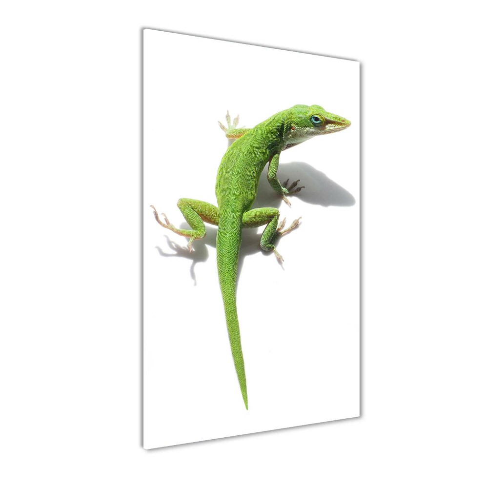 Tableau acrylique Lézard vert