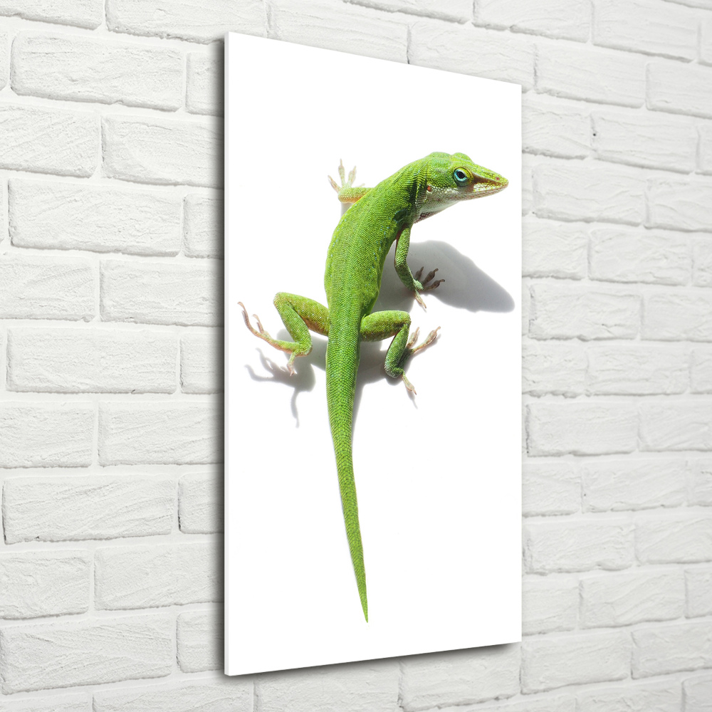 Tableau acrylique Lézard vert