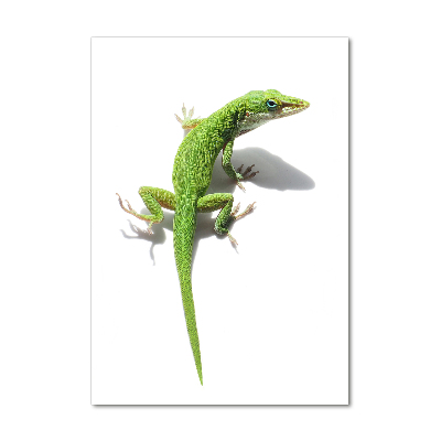 Tableau acrylique Lézard vert