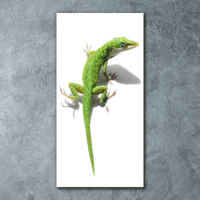 Tableau acrylique Lézard vert