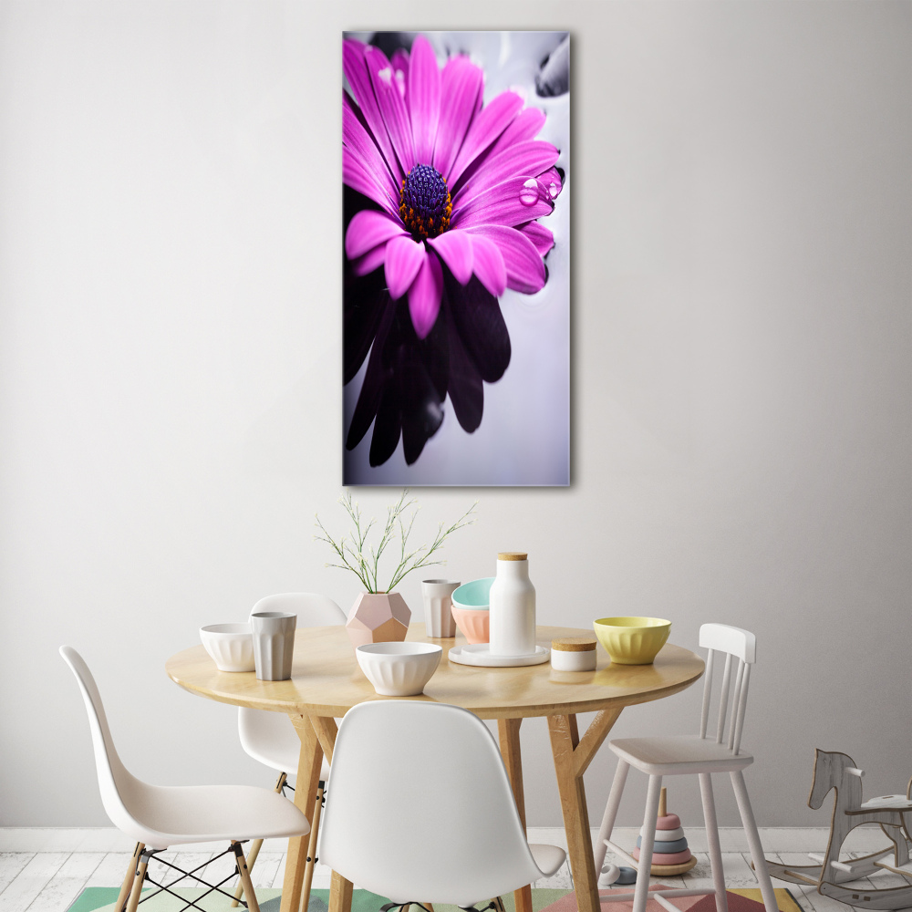 Tableau acrylique Gerbera rose