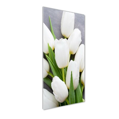 Tableau acrylique Tulipes blanches plantes