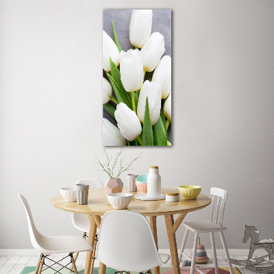 Tableau acrylique Tulipes blanches plantes