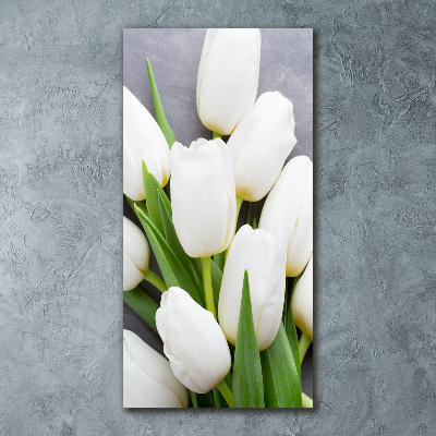 Tableau acrylique Tulipes blanches plantes