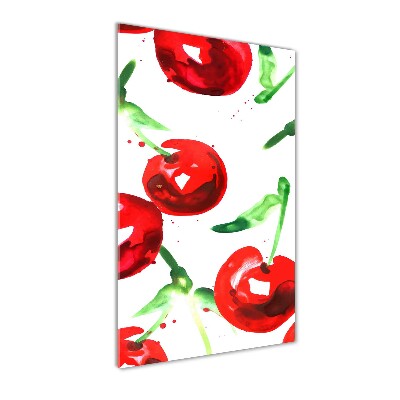 Tableau verre acrylique Cerises