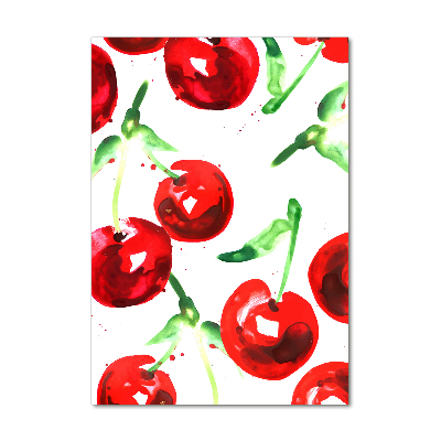 Tableau verre acrylique Cerises