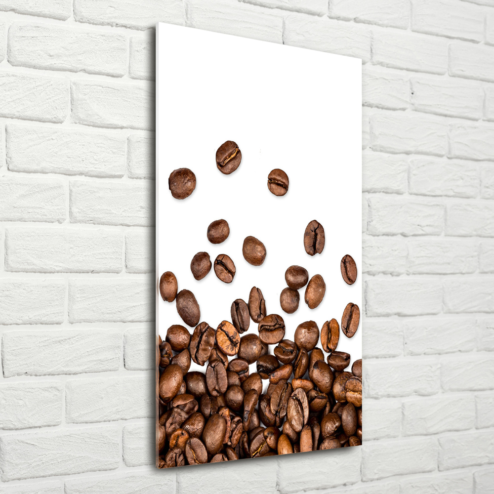 Tableau verre acrylique Grains de café aromatiques