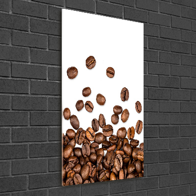 Tableau verre acrylique Grains de café aromatiques