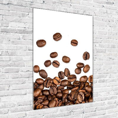 Tableau verre acrylique Grains de café aromatiques