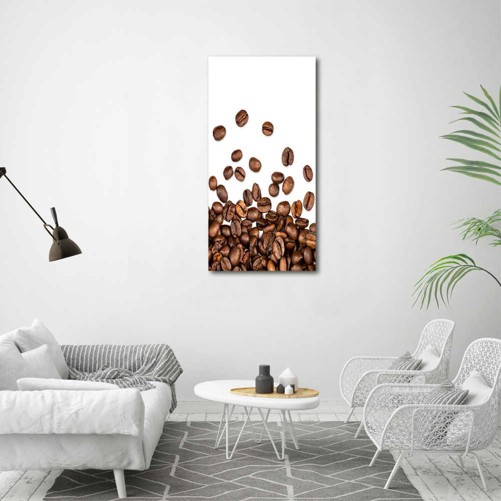 Tableau verre acrylique Grains de café aromatiques