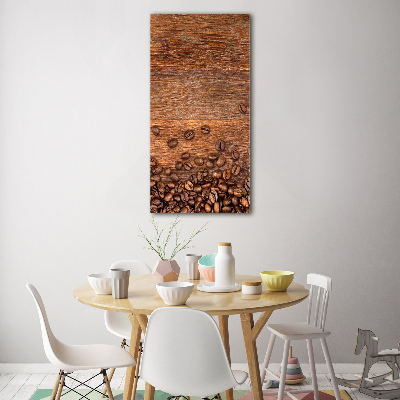 Tableau acrylique Grains de café noir