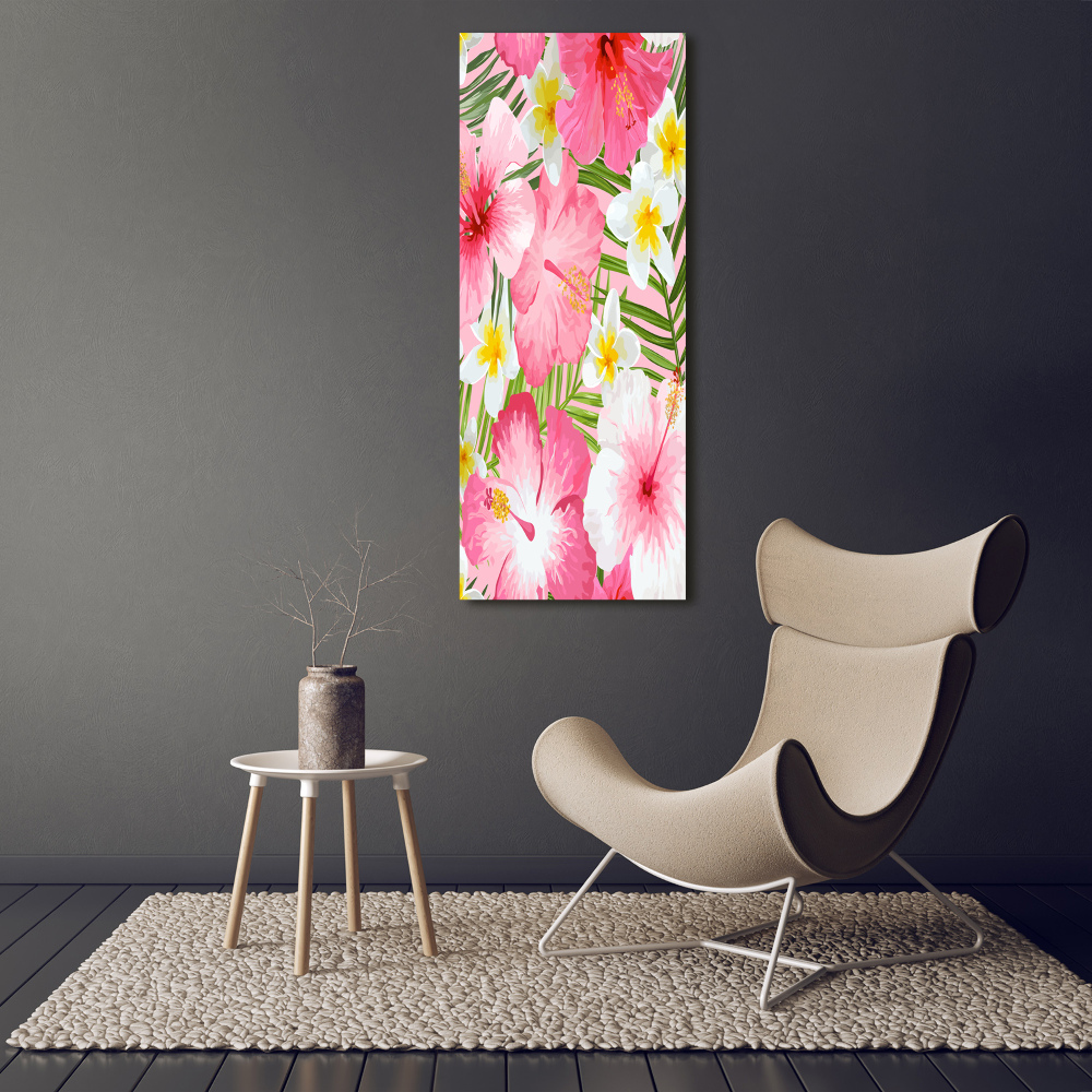 Tableau en acrylique Fleurs tropicales