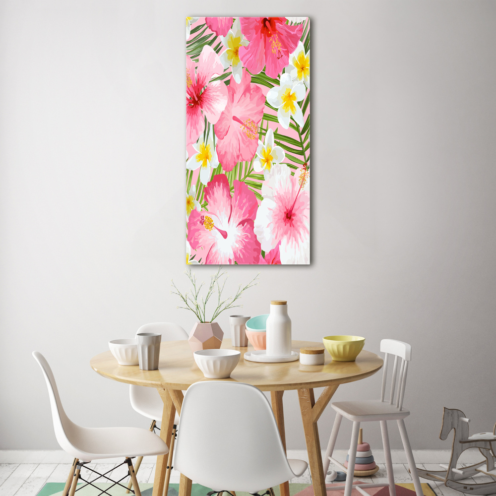 Tableau en acrylique Fleurs tropicales