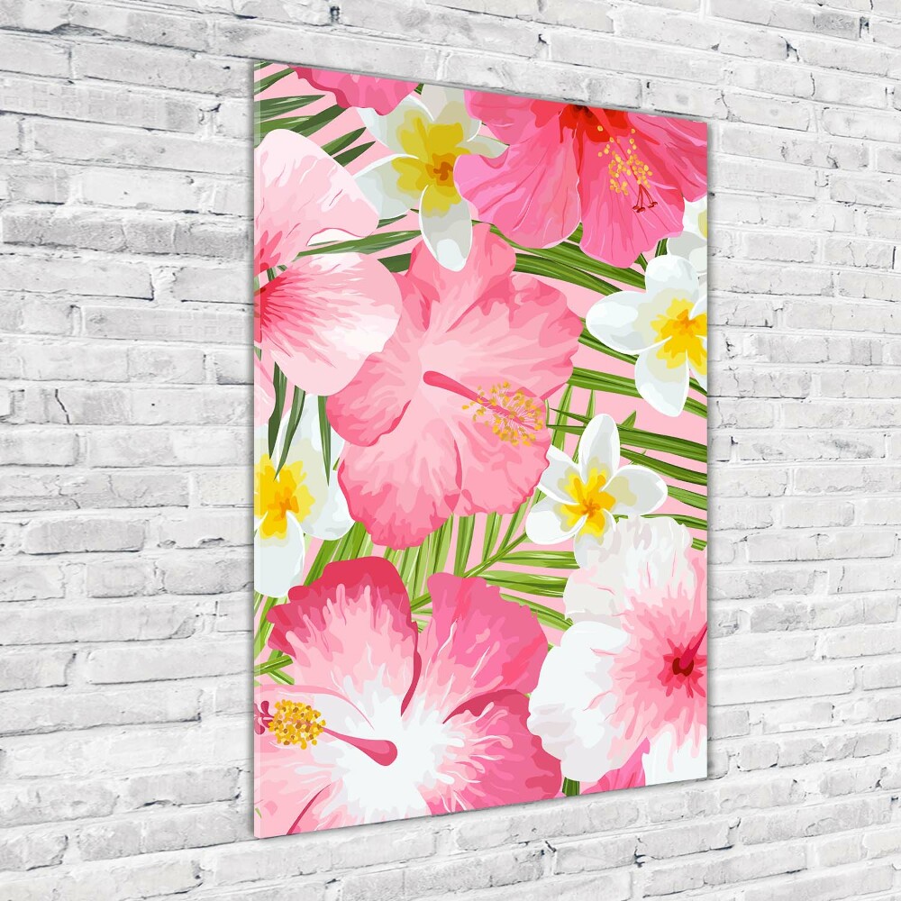 Tableau en acrylique Fleurs tropicales