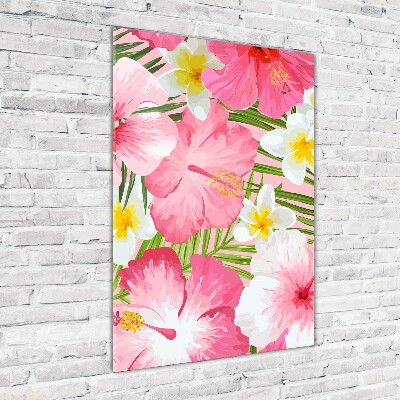 Tableau en acrylique Fleurs tropicales