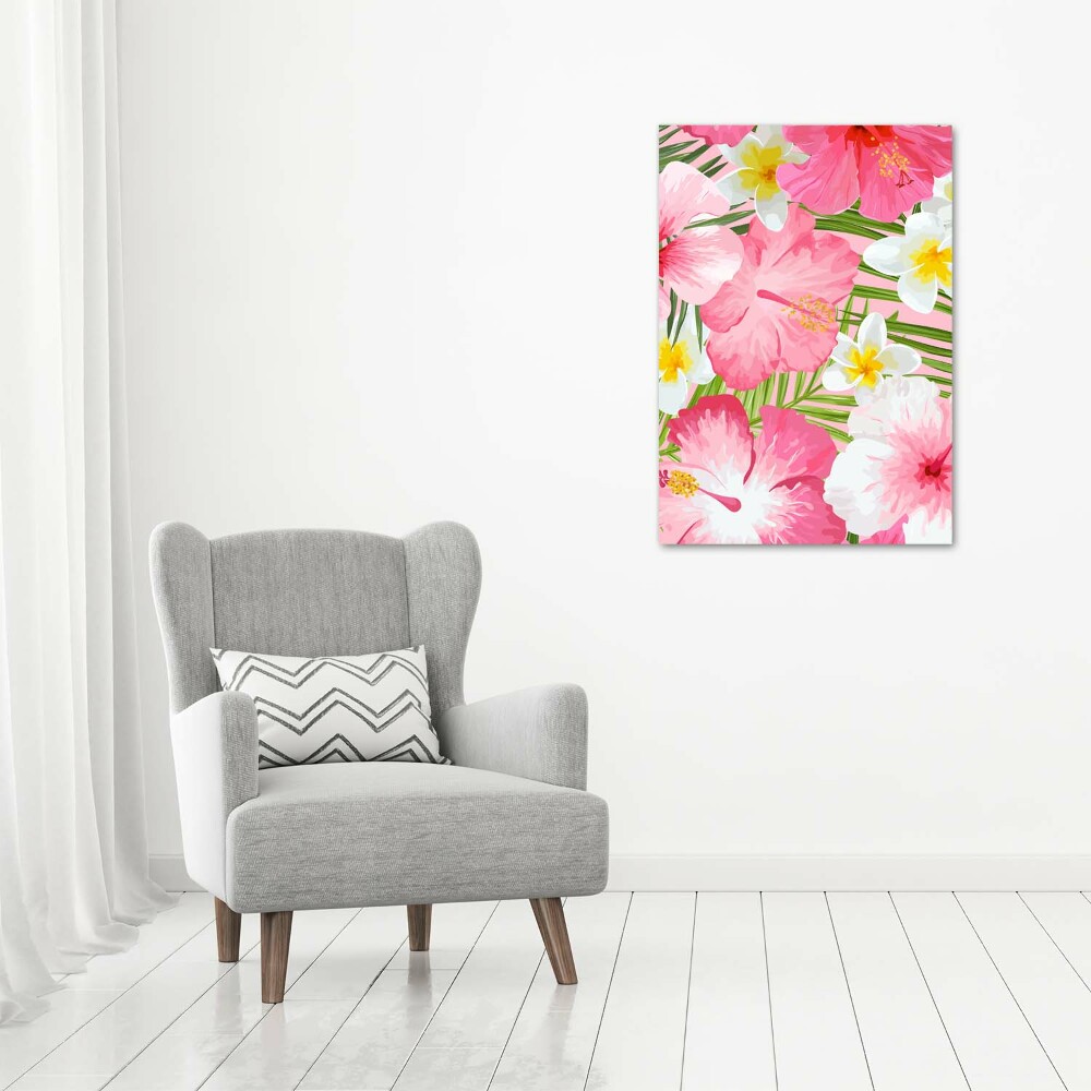 Tableau en acrylique Fleurs tropicales