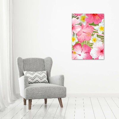 Tableau en acrylique Fleurs tropicales