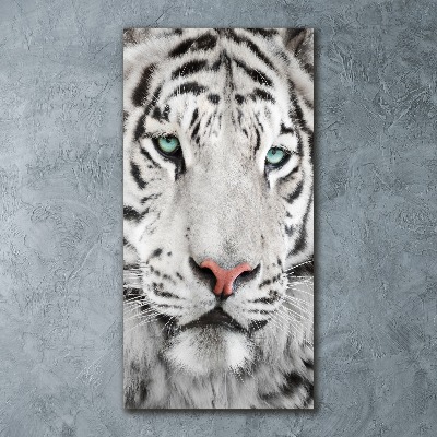 Tableau sur verre acrylique Tigre blanc