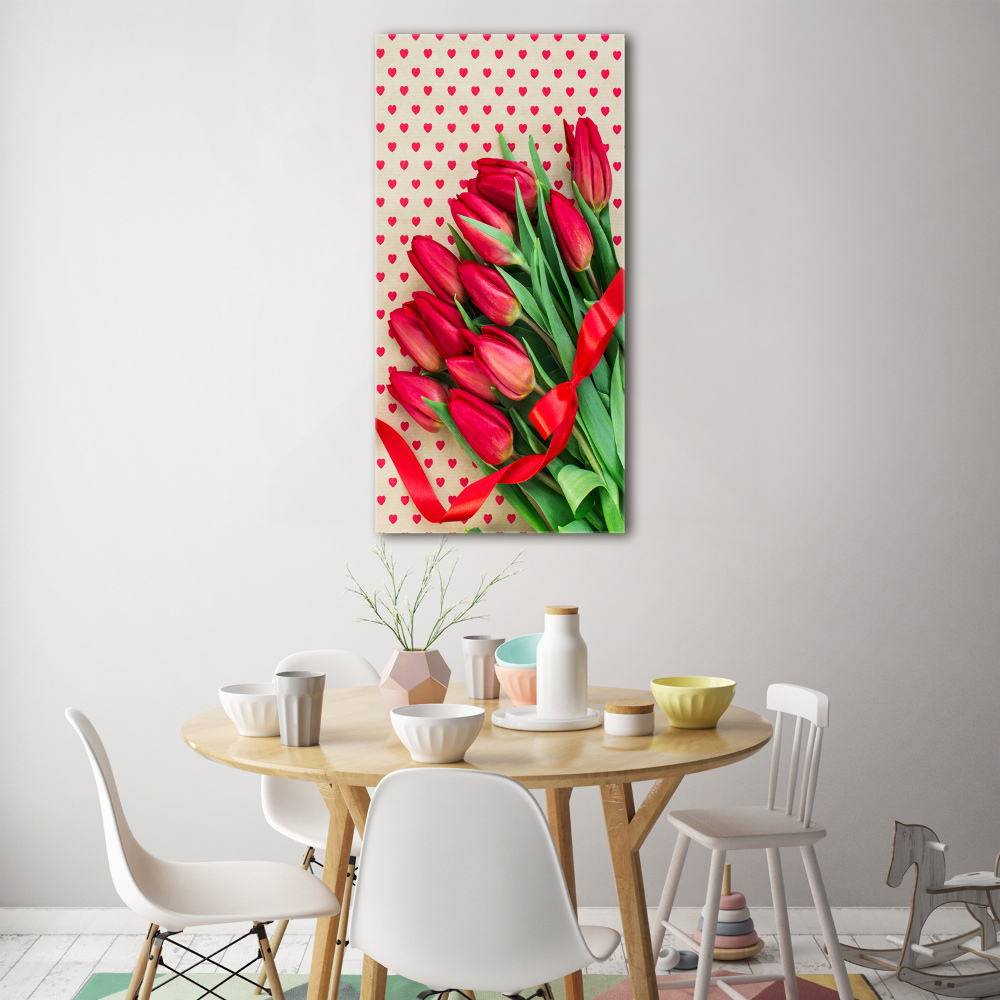 Tableau acrylique Tulipes rouges