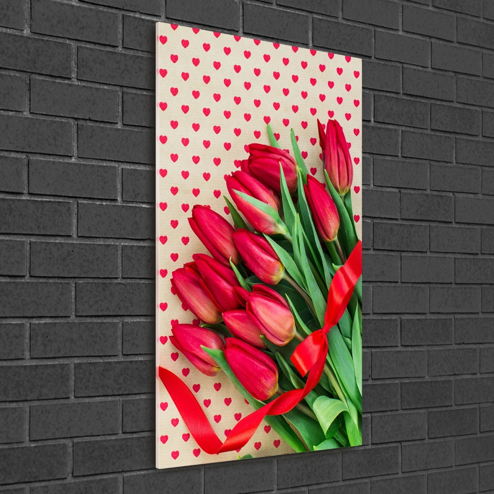 Tableau acrylique Tulipes rouges