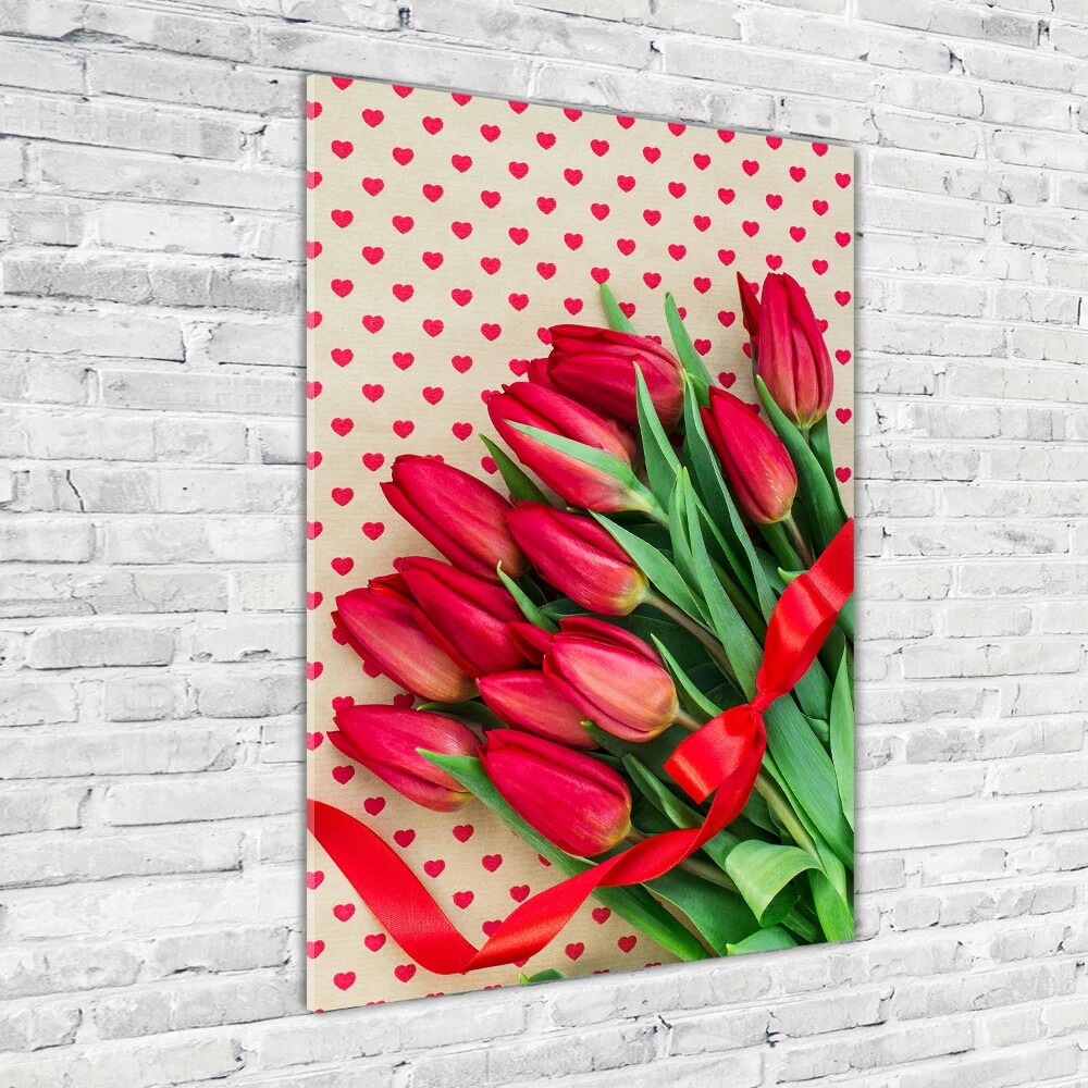 Tableau acrylique Tulipes rouges