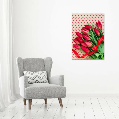 Tableau acrylique Tulipes rouges