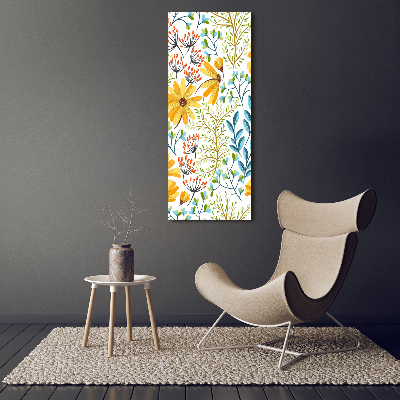 Tableau sur verre acrylique Fleurs des champs