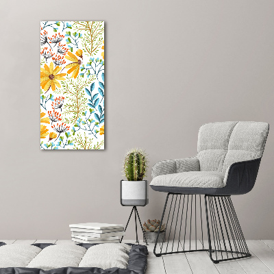 Tableau sur verre acrylique Fleurs des champs