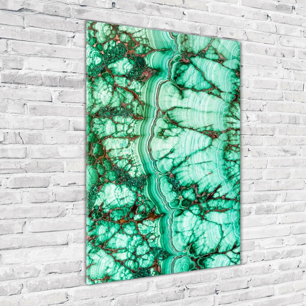 Tableau verre acrylique Texture de malachite