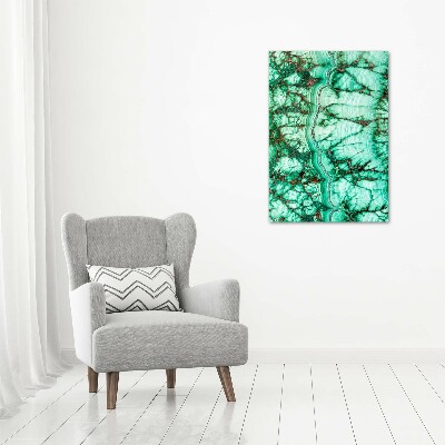 Tableau verre acrylique Texture de malachite