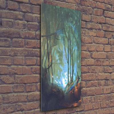 Acrylique tableau Forêt mystique