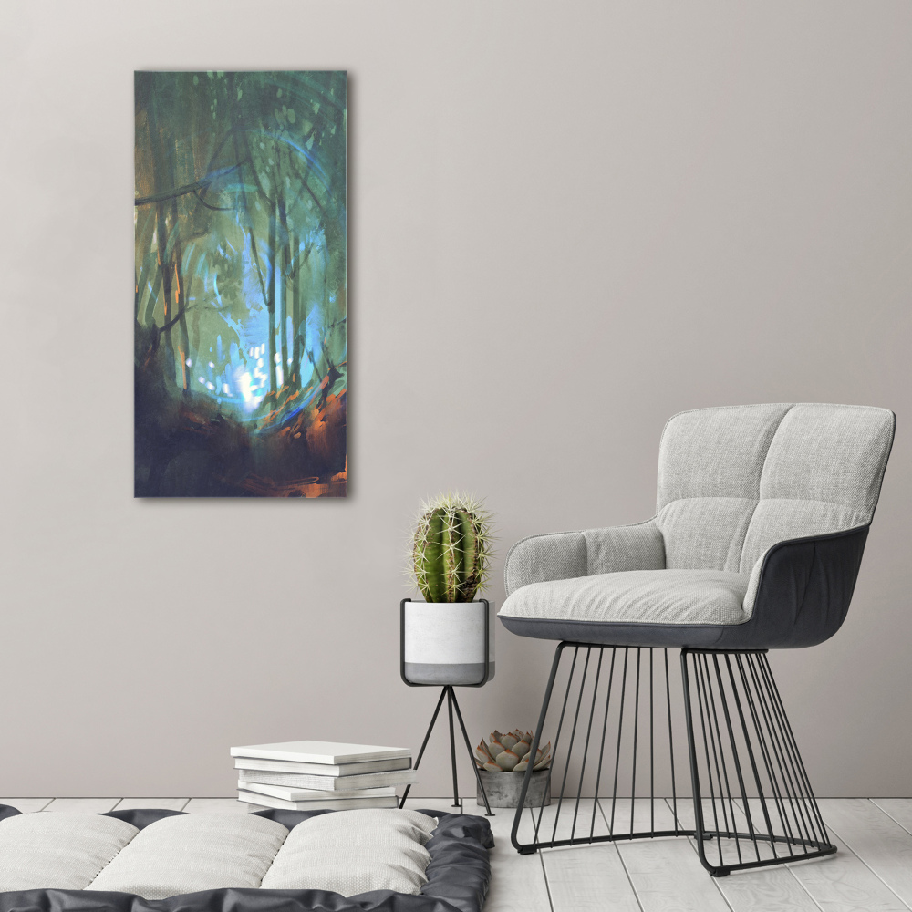 Acrylique tableau Forêt mystique