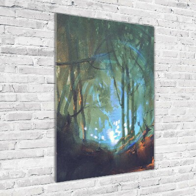 Acrylique tableau Forêt mystique