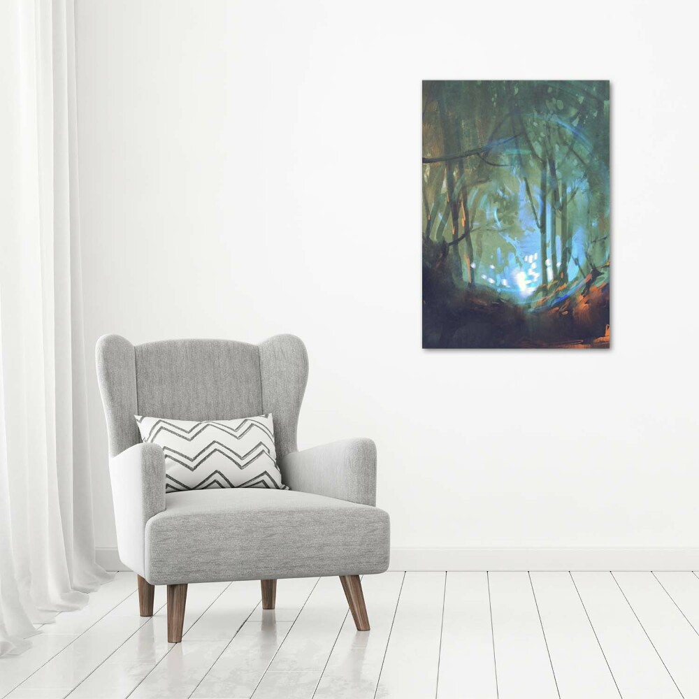 Acrylique tableau Forêt mystique